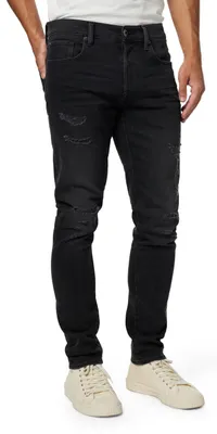 Immagine prodotto di G-Star, jeans slim fit modello 3301 da uomo, multicolore (effetto vissuto, strappi, colore grigio Sacramento)