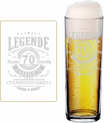 Produktbild von Luxentu Kölschglas Bierglas Kölner Stange 0,2l mit Eichung - Legende seit 70 Jahren
