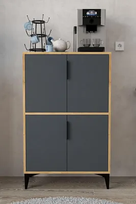 Image de Skye Decor, armoire multifonctionnelle de haute qualité, 100% mélaminé, finition chêne saphir, dimensions : 72 x 114 x 36,5 cm