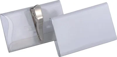 Produktbild von Namensschild 40x75mm mit Krokoklemme VE=6x25 Stück
