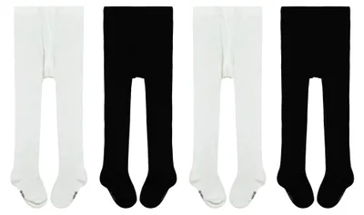 Imagen del producto de GENTABY - Medias para niñas, leggings para bebés y niños pequeños - Pack de 4 unidades, para edades de 9 a 18 meses