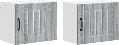 Image de Armoire murale vidaXL LUCCA, lot de 2, gris Sonoma, 50 x 31 x 40 cm