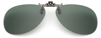 Produktbild von INF Polarisiertes Flip-Up Clip-on Sonnenbrille für Korrektionsbrillen mit Nachtblick TAC-Linsen und Reißverschluss-Etui Grün