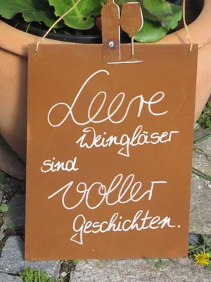 Produktbild von Edelrost Schild mit Weinflasche und Glas "leere Weingläser"