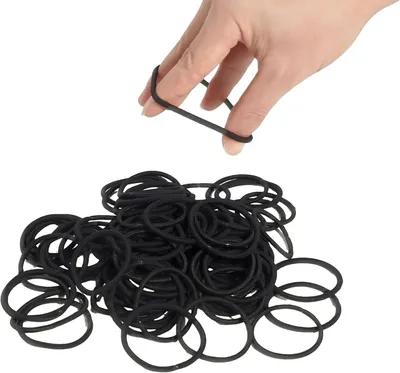 Produktbild von 100 schwarze Haargummis