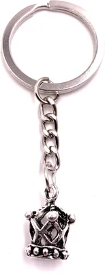 Obrázek produktu pro Onwomania Přívěsek na klíče Crown King Silver Metal Pendant Charm