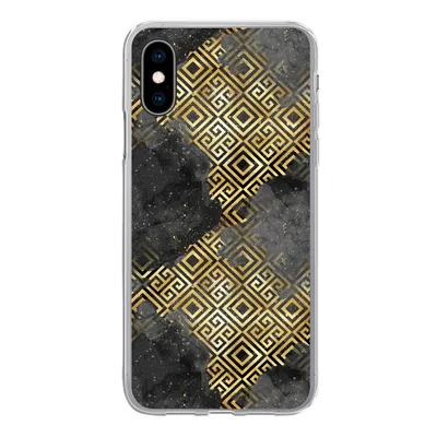 Produktbild von MuchoWow® Handyhülle Schutzhülle Hülle für iPhone X Gold - Marmor - Muster Silikon Softcase Handy Hülle - Handyhülle