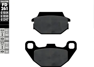 Produktbild von Bremsbeläge Set Galfer FD261G1054 & MF740G2165 vorne & hinten für Kymco People 125 ccm