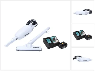 Obrázek produktu pro Makita DCL 181 FRF1W Akumulátorový vysavač 18 V bílý + 1x akumulátor 3,0 Ah + nabíječka
