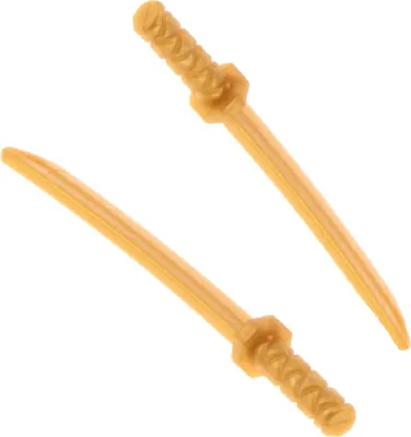 Image de 2x Lego figurines arme ninja épée perle or samouraï katana 4569111 88420 30173