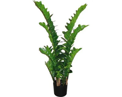 Produktbild von Zamiifolia Kunstpflanze 110 cm – 11 Stiele & 220 Blätter für schöne Deko Ideen