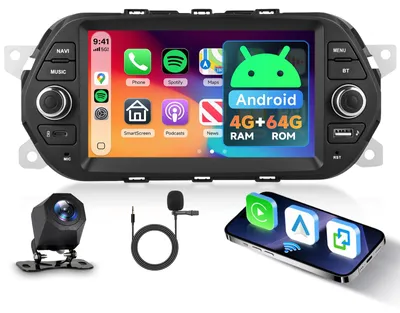 Zdjęcie produktu dla Radio samochodowe Android z 4G i 64G pamięci, przeznaczone do samochodów z rocznika 2015-2017, wyposażone w 7-calowy ekran dotykowy, GPS i Bluetooth