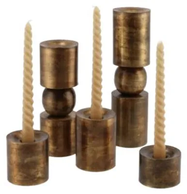Immagine prodotto di Portacandele Dobra color oro 6x6x23cm