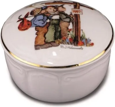 Produktbild von Hummel Ornamentdose Wanderfreunde Miniatur mit Goldrand
