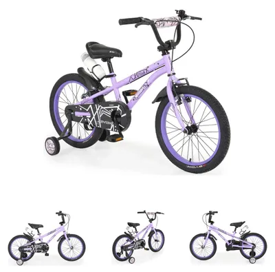 Obrázok produktu pre Byox detský bicykel 18 palcov Pixi, zvonček, odrazky, tréningové kolesá, od 5 rokov fialová