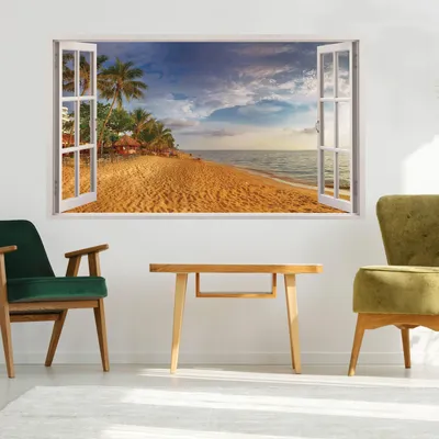 Zdjęcie produktu dla Dekoracyjny obraz na ścianę lub okno w motywie tropikalnym, model 035-030 – wymiary: 140 × 84 cm, wzór: 2
