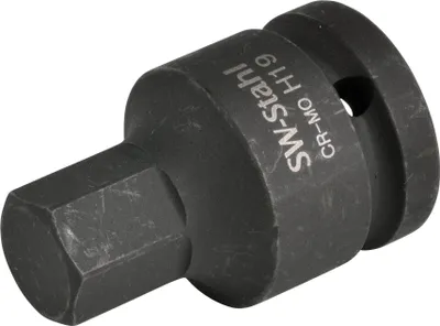 Imagen del producto de SW-Stahl 10186L-19: Adaptador para ejes de transmisión, 19 x 76 mm, para uso con herramientas de impacto de 3/4 de pulgada