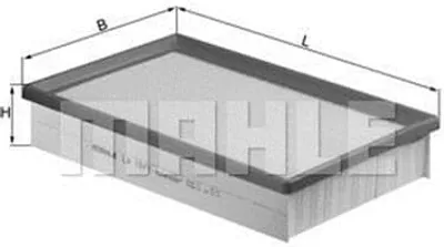 Produktbild von Luftfilter MAHLE LX 1571 für FORD Focus II Schrägheck (DA, HCP, DP) Filtereinsatz