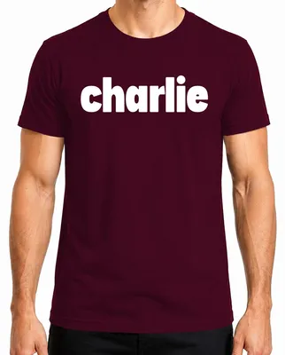 Imagen del producto de Camiseta para hombre, diseño "Charlie", con la inscripción "Charlie Kirk Protest", color burdeos, talla L