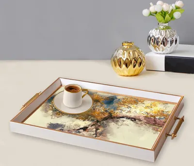 Produktbild von Evila Originals, TPB9946, Tablett, Mehrfarbig, 100 % GLAS, 50 x 29 x 3,5 cm