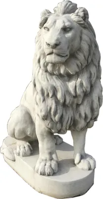 Produktbild von XXXL Löwe Löwen Tierfigur Torwächter Türwächter Steinfigur Steinskulptur Garten von vorne links schauend