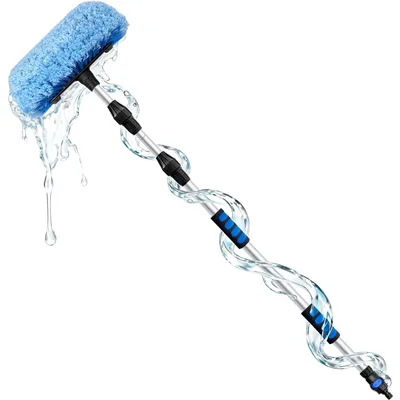 Image de Brosse de lavage pour voiture télescopique avec des poils doux, 30 cm