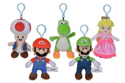 Produktbild von Simba Super Mario Plüsch-Schlüsselanhänger All Stars 13 cm Sortiment (12)