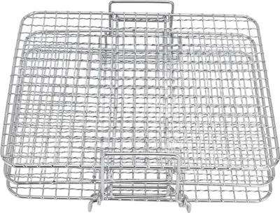 3-lagiger rechteckiger Grillrost, Edelstahl-Back- und Kochrost, passend für Foodi AG300 AG400