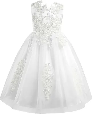 Produktbild von Mädchen Kleid Gr. 104-110 Cm Abendkleid Party Blumenmädchen Kleider Prinzessin Hochzeit Taufe