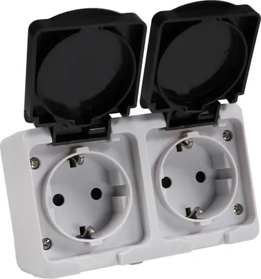 Produktbild von REV AquaMini 2-fach Steckdose Aufputz IP54 Feuchtraum kompakt platzsparend mini