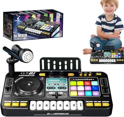Obrázek produktu pro DJ pult pro děti se světelnými efekty a mikrofonem