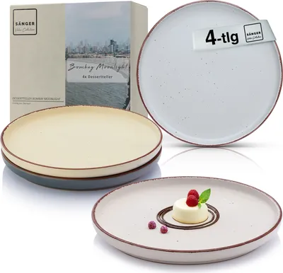 Produktbild von SÄNGER Steingut Dessertteller Bombay Moonlight 4 teilig