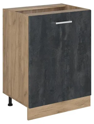 Imagen del producto de Mueble bajo de cocina Vicco R-Line Hormigón /Roble dorado 60 cm con 1 puerta sin encimera, Model 72190