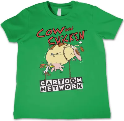 Produktbild von Cow and Chicken Balloon Kids T-Shirt - 8Years-M - Green