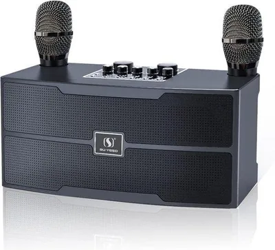 Image de Kit karaoké avec Bluetooth - 2 microphones, un modulateur de voix et bien plus encore
