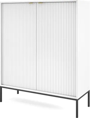 Produktbild von FURNLUX Anrichte Avon Weiss 104cm / Hauptfarbe: Weiß / Abmessungen: 104 x 125 x 39 cm