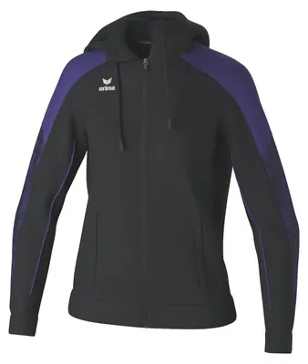 Produktbild von Erima Evo Star Trainingsjacke mit Kapuze Schwarz/Ultraviolett