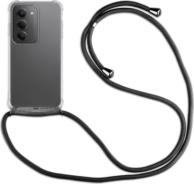 Produktbild von Handykett für Xiaomi Redmi 15 4G /5G (171 cm) Hülle mit Kordel Handyhülle mit Band in Schwarz