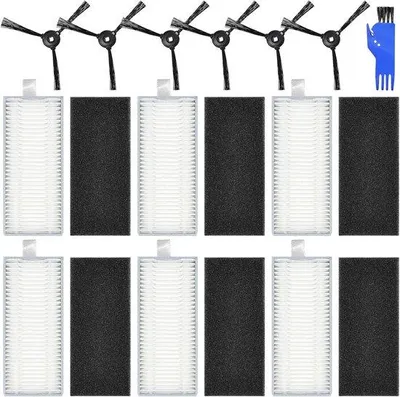 Productafbeelding van 6 HEPA Filters en 6 Zijborstels voor Robotstofzuiger