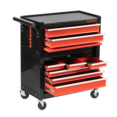 Produktbild von KATOMA® Werkstattwagen KAT 3 PLUS mit 8 Schubladen und Unterschrank | Modularer Werkzeugwagen mit herausnehmbarer Werkzeugbox