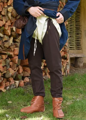 Produktbild von Mittelalter-Beinlinge mit Nestelbändern, braun - Mittelalterhose Wikingerhose Kostüm Verkleidung Größe: XXL