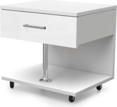Produktbild von Bett + Nachttisch - Schlafzimmer Kinderzimmer Möbel Betten weiß 2tlg Set