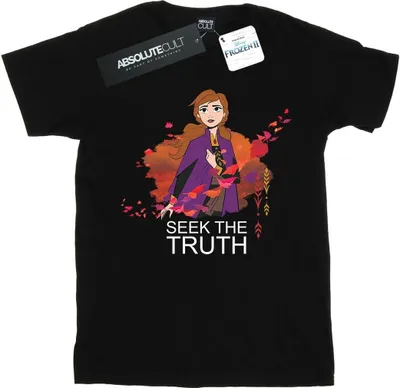 Produktbild von Disney - "Frozen 2 Seek The Truth" T-Shirt für Damen BI24608 (XXL) (Schwarz)