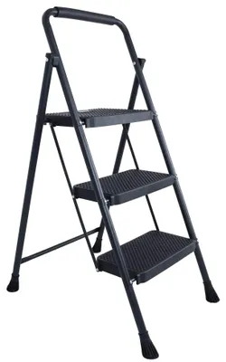 Produktbild von Elevon Klappbarer Tritthocker mit breitem Anti-Rutsch-Pedal, stabile Stahlleiter