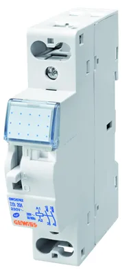 Handschalter 230 V, 2 NA, 20 A, Weiß