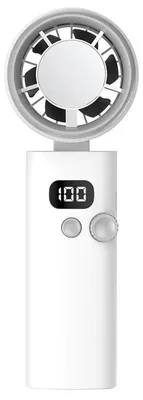 Immagine prodotto di Ventilatore portatile, 100 livelli di velocità, ricaricabile tramite USB, colore bianco