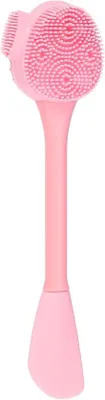 Productafbeelding van Gezichtsreinigingsborstel, roze – Milde reiniger voor poriën, geschikt voor dagelijkse huidverzorging – 17 x 4 cm