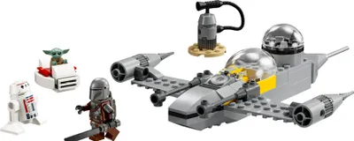 Produktbild von LEGO Star Wars 75410 Mandos und Grogus N-1 Starfighter Spielzeug mit The Mandalorian, Grogu & R5-D4 Minifiguren, inkl. baubare Zapfsäule, Sternenschiff Starterset für Jungen und Mädchen ab 4 Jahren