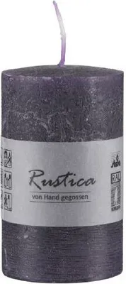 Produktbild von Rustikale durchgefärbte Kerze Lila, 100 x 50 mm, Stumpenkerze, rußarm, tropffrei, RAL Kerzengüte Qualität