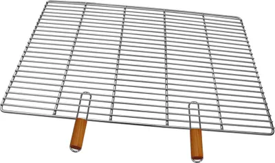 Produktbild von Grilovací mřížka Mucola z nerezové oceli, univerzální odnímatelné rukojeti BBQ - 60x40 cm včetně 2 rukojetí